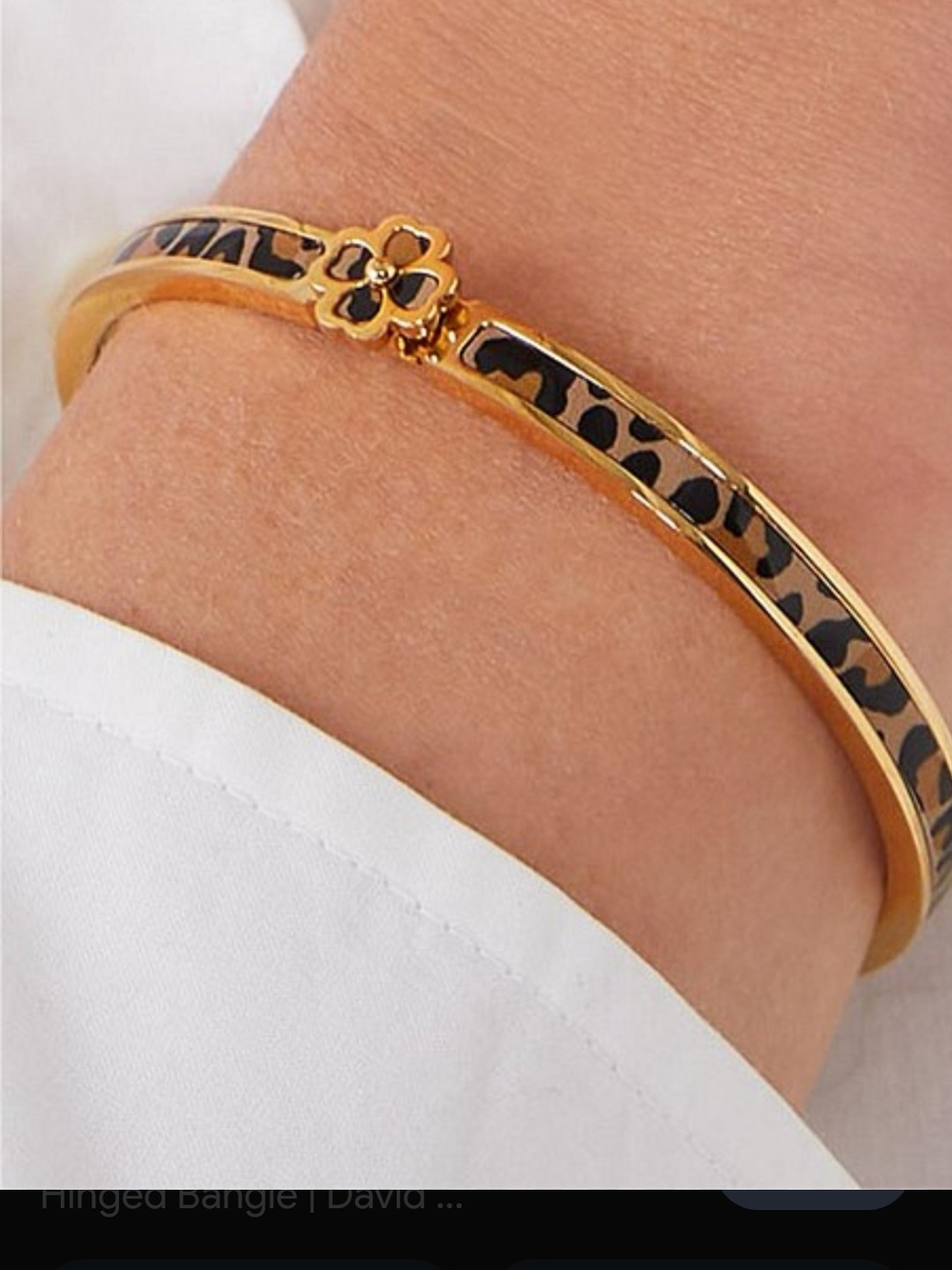 Kate Spade New York Leopard Thin Hinged Bangle